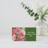 Garten der viktorianischen Rose - Pastellrosa Blum Visitenkarte (Stehend Vorderseite)