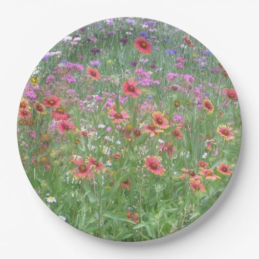 "Garten der wilden Blume" Pappteller (Vorderseite)