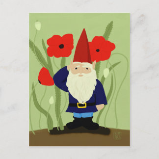 Garten des Gedenkens Gnome Postkarte
