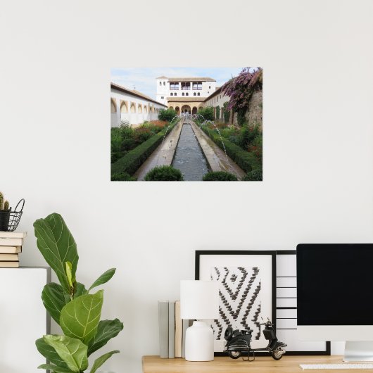 Garten des Generalife, Alhambra, Spanien - Poster (Heimbüro)