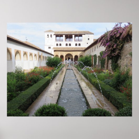 Garten des Generalife, Alhambra, Spanien - Poster (Vorne)