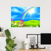 Garten des Glücks durch heilende Liebe Poster (Heimbüro)