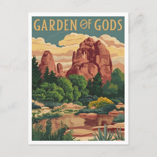 Garten des Gods Colorado Postkarte (Vorderseite)