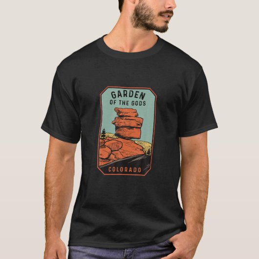 Garten des Gods Colorado Retro T Shirt (Vorderseite)