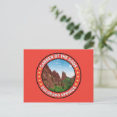 Garten des Gods Colorado Springs Abzeichen Postkarte (Stehend Vorderseite)