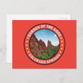 Garten des Gods Colorado Springs Abzeichen Postkarte (Vorne/Hinten)