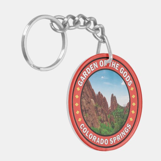 Garten des Gods Colorado Springs Abzeichen Schlüsselanhänger (Vorderseite links)