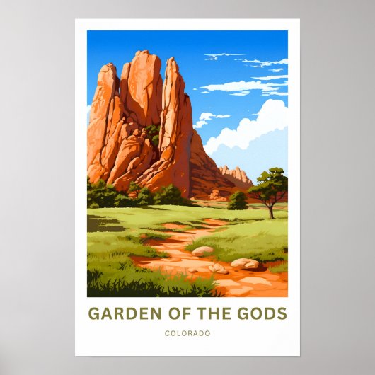 Garten des Gottes Colorado Reisedrucke Poster (Vorne)