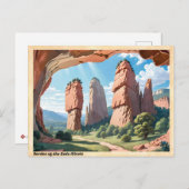 Garten des Gottes Illinois Vintage Reise Postkarte (Vorne/Hinten)