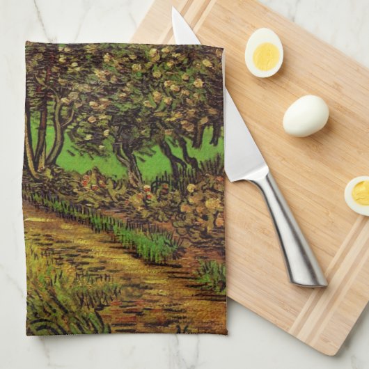 Garten des Heiligen-Paul-Krankenhauses von Vincent Geschirrtuch (Viertel Falte)