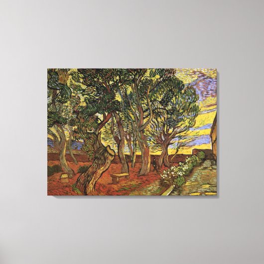 Garten des Heiligen-Paul-Krankenhauses von Vincent Leinwanddruck (Vorderseite)