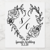 Garten des Herzens Weinetikett (Einzelnes Label)