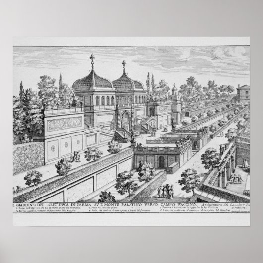 Garten des Herzogs von Parma auf dem Palatinerhüge Poster (Vorne)