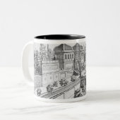 Garten des Herzogs von Parma auf dem Zweifarbige Tasse (Vorderseite Links)