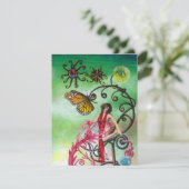 GARTEN DES MELISSA Hellrosa Blau Einladung (Stehend Vorderseite)