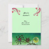 GARTEN DES MELISSA Hellrosa Blau Einladung (Rückseite)