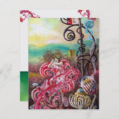 GARTEN DES MELISSA lila, helles, rosa Eis Einladung (Vorne/Hinten)