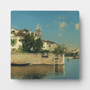 Garten des Palazzo Vendramin in Venedig Fotoplatte
