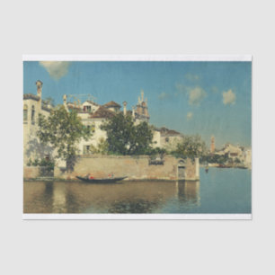 Garten des Palazzo Vendramin in Venedig Seidenpapier