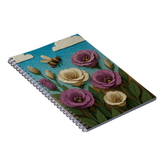 Garten des Prairie-Enzians mit Hummeln Notizblock (Rechte Seite)