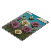 Garten des Prairie-Enzians mit Hummeln Notizblock (Linke Seite)