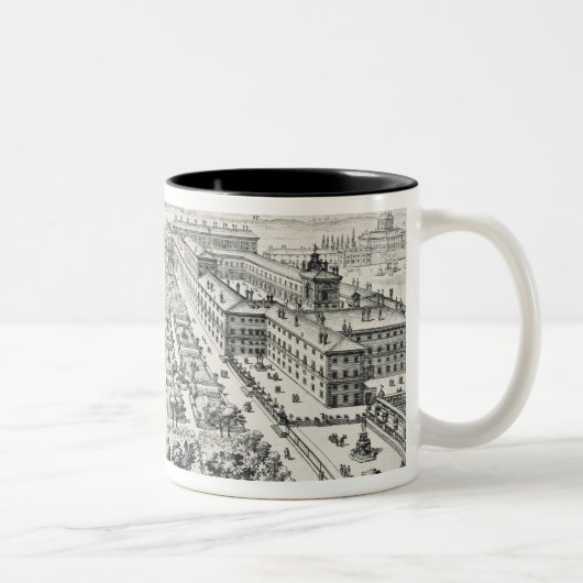 Gärten des Quirinale, von 'Li Giardini di Rom Zweifarbige Tasse (Rechts)