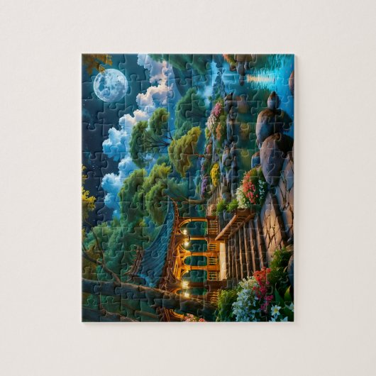 Garten des ruhigen Nachts-Puzzles (1) Puzzle (Vertikal)