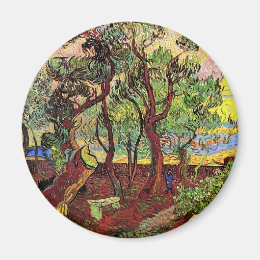 Garten des Saint-Paul Hospital Van Gogh Kunstvoll  Magnet (Vorne)