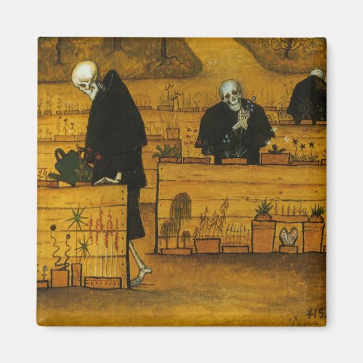 Garten des Todes (von Hugo Simberg) Magnet (Vorne)