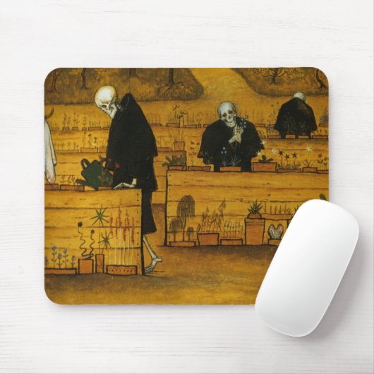 Garten des Todes (von Hugo Simberg) Mousepad (Mit Mouse)