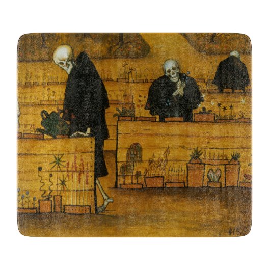 Garten des Todes (von Hugo Simberg) Schneidebrett (Vorderseite)