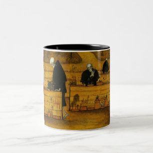 Garten des Todes (von Hugo Simberg) Zweifarbige Tasse
