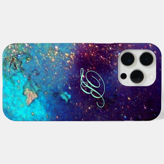 GARTEN DES VERLORENEN SCHADOWS-Blau-Türkismonogram Case-Mate iPhone Hülle (Rückseite (Horizontal))