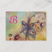 GARTEN DES VERLORENEN SCHADOWS-BUTTERFLY-MONOGRAMM VISITENKARTE (Rückseite)