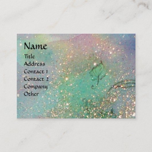 GARTEN DES VERLORENEN SCHADOWS-BUTTERFLY-MONOGRAMM VISITENKARTE (Vorderseite)