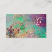 GARTEN DES VERLORENEN SCHADOWS-BUTTERFLY-MONOGRAMM VISITENKARTE (Rückseite)