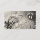 GARTEN DES VERLORENEN SCHADOWS-BUTTERFLY-MONOGRAMM VISITENKARTE (Rückseite)
