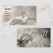 GARTEN DES VERLORENEN SCHADOWS-BUTTERFLY-MONOGRAMM VISITENKARTE (Vorne/Hinten)