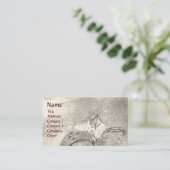 GARTEN DES VERLORENEN SCHADOWS-BUTTERFLY-MONOGRAMM VISITENKARTE (Stehend Vorderseite)