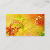 GARTEN DES VERLORENEN SCHADOWS-BUTTERFLY-MONOGRAMM VISITENKARTE (Rückseite)