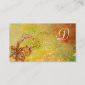 GARTEN DES VERLORENEN SCHADOWS-BUTTERFLY-MONOGRAMM VISITENKARTE (Rückseite)