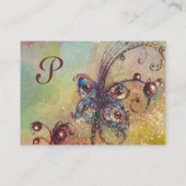 GARTEN DES VERLORENEN SCHADOWS-BUTTERFLY-MONOGRAMM VISITENKARTE (Rückseite)