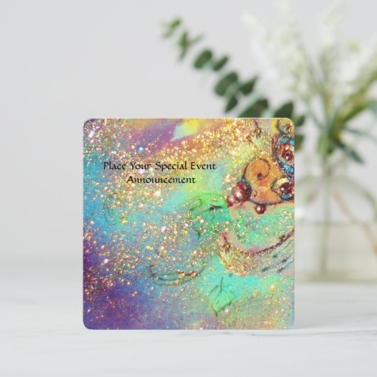 GARTEN DES VERLORENEN SCHADOWS PINK-SCHALTFLY-MONO EINLADUNG (Stehend Vorderseite)