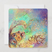 GARTEN DES VERLORENEN SCHADOWS PINK-SCHALTFLY-MONO EINLADUNG (Rückseite)