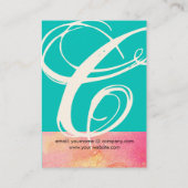 GARTEN DES VERLORENEN STERNSTERNMONOGRAMM 1 VISITENKARTE (Rückseite)