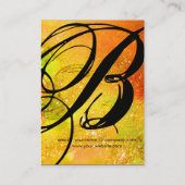 GARTEN DES VERLORENEN STERNSTERNMONOGRAMM 1 VISITENKARTE (Rückseite)