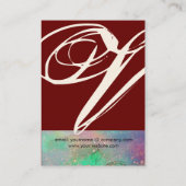 GARTEN DES VERLORENEN STERNSTERNMONOGRAMM 1 VISITENKARTE (Rückseite)