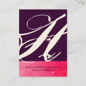 GARTEN DES VERLORENEN STERNSTERNMONOGRAMM 1 VISITENKARTE (Rückseite)