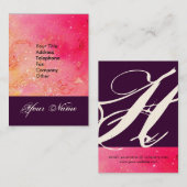 GARTEN DES VERLORENEN STERNSTERNMONOGRAMM 1 VISITENKARTE (Vorne/Hinten)