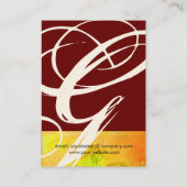 GARTEN DES VERLORENEN STERNSTERNMONOGRAMM 1 VISITENKARTE (Rückseite)